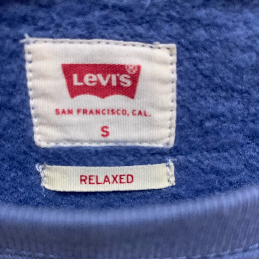 Levi's Relaxed Fit Blue Crewneck size S - Picture 4 of 5